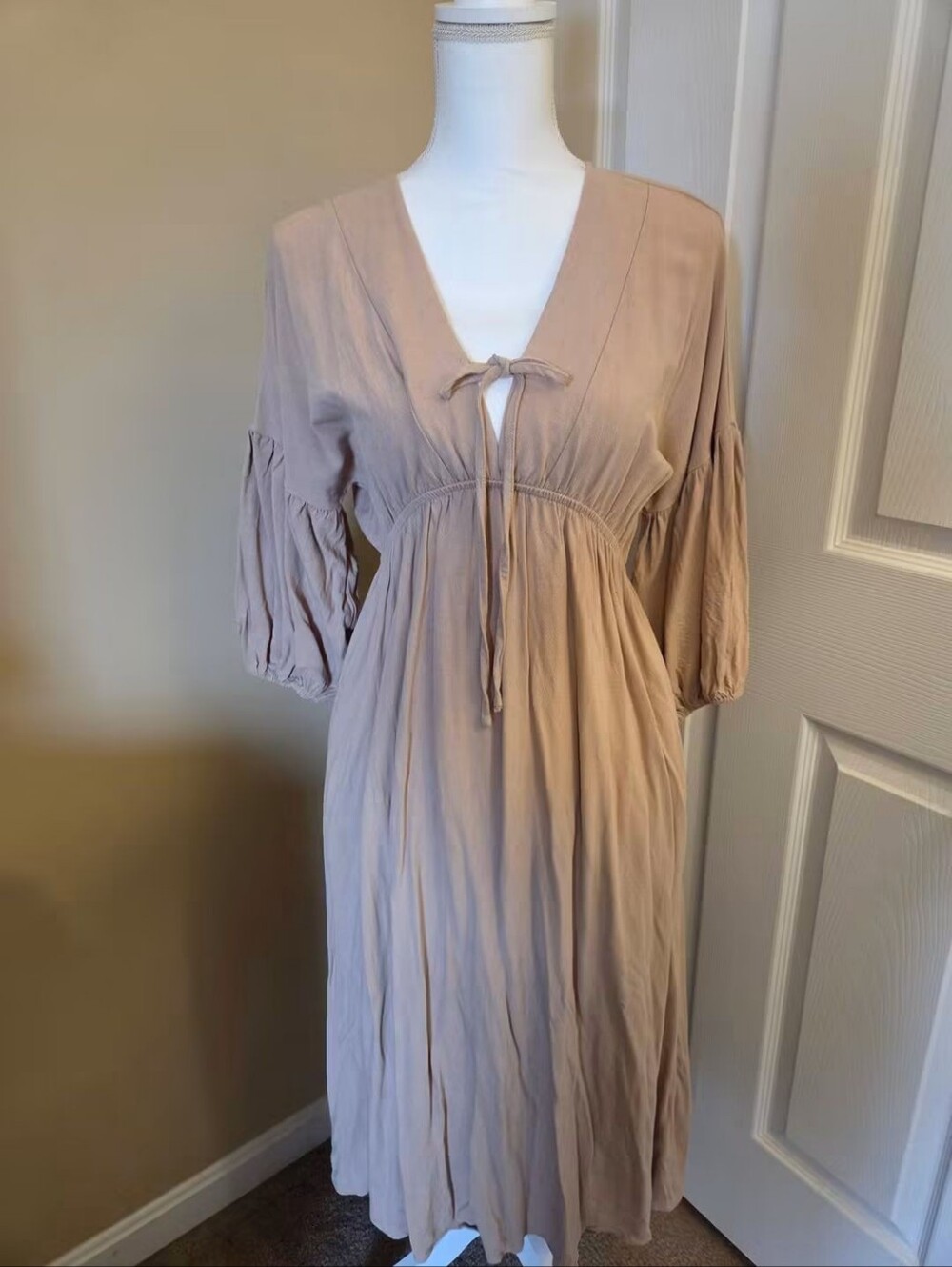 Worth Collective Hunter Linen Blend Maternity Friendly Dress